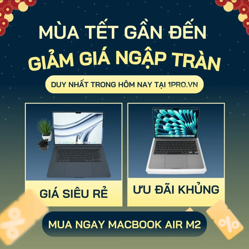 Macbook Air M2 màu Midnight trên bàn làm việc