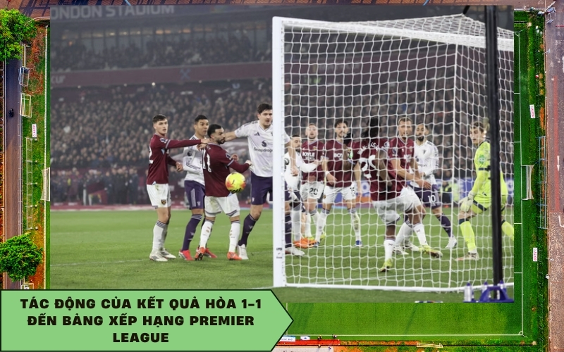 Tác động của kết quả hòa 1-1 đến bảng xếp hạng Premier League
