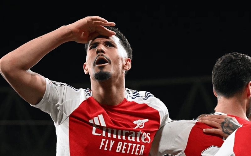 Sự tiến bộ vượt bậc của William Saliba trong hàng phòng ngự Arsenal