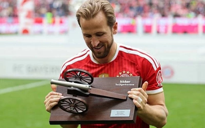 Harry Kane tiếp tục gặt hái danh hiệu vua phá lưới tại Bayern Munich